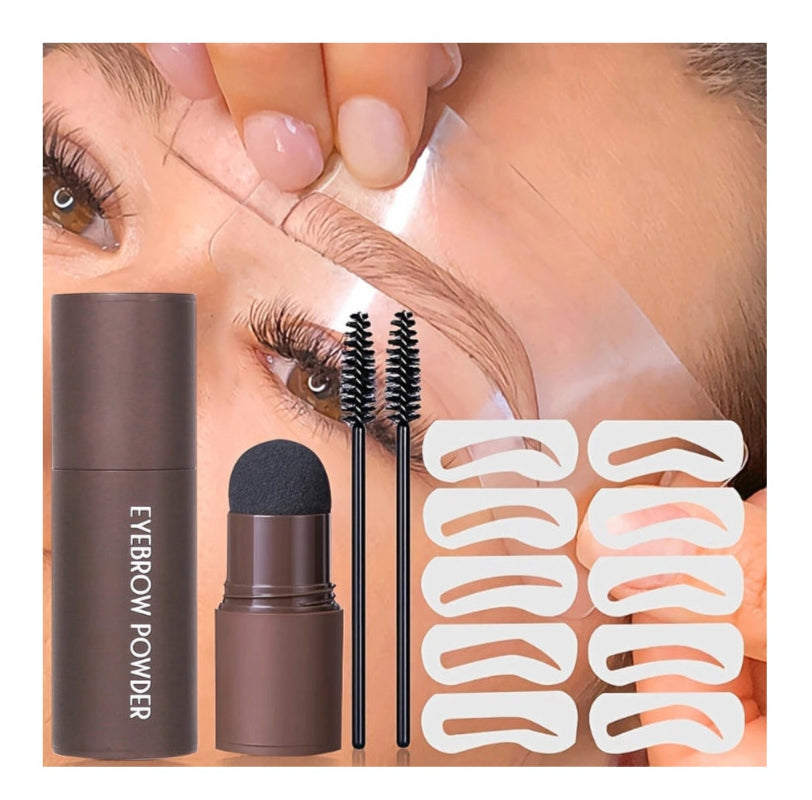 Application du kit sourcils waterproof avec pochoir pour des sourcils parfaits